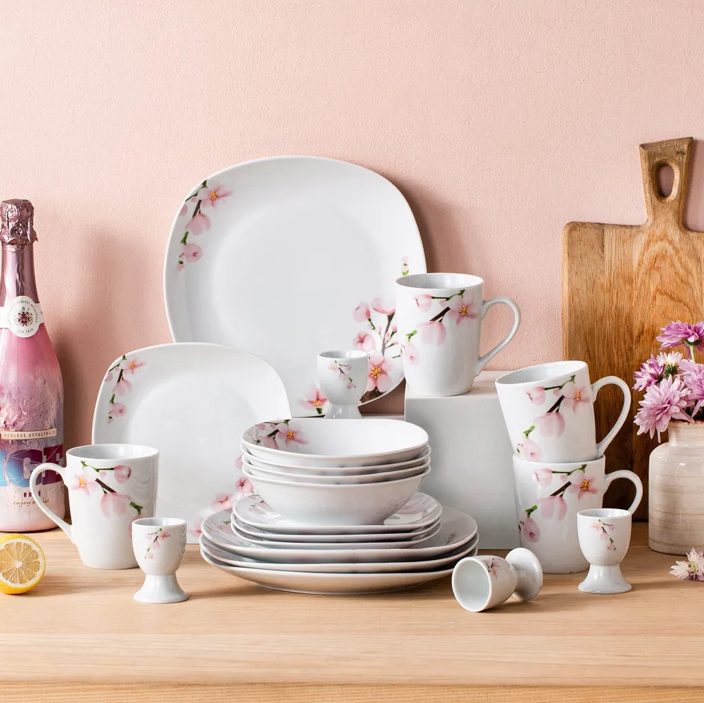 VEWEET Porzellan Kombiservice 'Annie', 40 Teilig Geschirrservice Für 8 Personen, Frühstückservice Mit Je 8 Eierbecher, Kaffeebecher 350 Ml, Müslischalen, Dessertteller Und Flachteller 8 VEWEET Porzellan Kombiservice 'Annie', 40 Teilig Geschirrservice Für 8 Personen, Frühstückservice Mit Je 8 Eierbecher, Kaffeebecher 350 Ml, Müslischalen, Dessertteller Und Flachteller – Bild 8