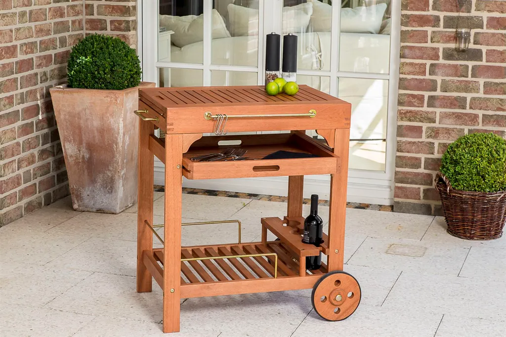 Merxx Servierwagen, Eukalyptusholz Geölt/natur - Maße: 50 X 70 X 84; 25906-011 3 Merxx Servierwagen, Eukalyptusholz Geölt/natur - Maße: 50 X 70 X 84; 25906-011 – Bild 3