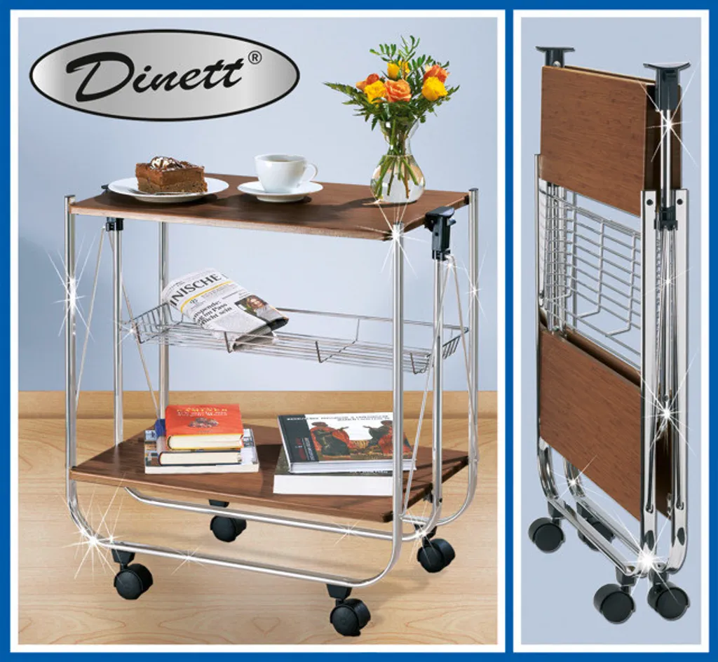 Wenko Servierwagen Dinett Deluxe Walnuss 12 Wenko Servierwagen Dinett Deluxe Walnuss – Bild 12