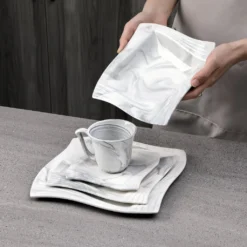 MALACASA, AMPARO 30 Tlg. Marmor Porzellan Geschirrset Kombiservice Tafelservice Mit Kaffeetassen, Unterteller, Dessertteller, Suppenteller, Speiseteller Für 6 Personen 9 MALACASA, AMPARO 30 Tlg. Marmor Porzellan Geschirrset Kombiservice Tafelservice Mit Kaffeetassen, Unterteller, Dessertteller, Suppenteller, Speiseteller Für 6 Personen -Haushalts Verkauf 06bffbce4afe510c0fb6d880a070c49e