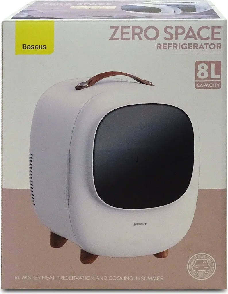 Baseus Mini Beauty Kühlschrank Für Kosmetik Reisekühlschrank Mit Heizung 8l 220V EU / 12V Weiß 2 Baseus Mini Beauty Kühlschrank Für Kosmetik Reisekühlschrank Mit Heizung 8l 220V EU / 12V Weiß – Bild 2