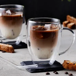 GRÄWE Doppelwandige Latte Macchiato-Thermogläser Mit Henkel, 350 Ml, 2er Set -Haushalts Verkauf 09b90851b30ad6afc4bfa09d690b93b5