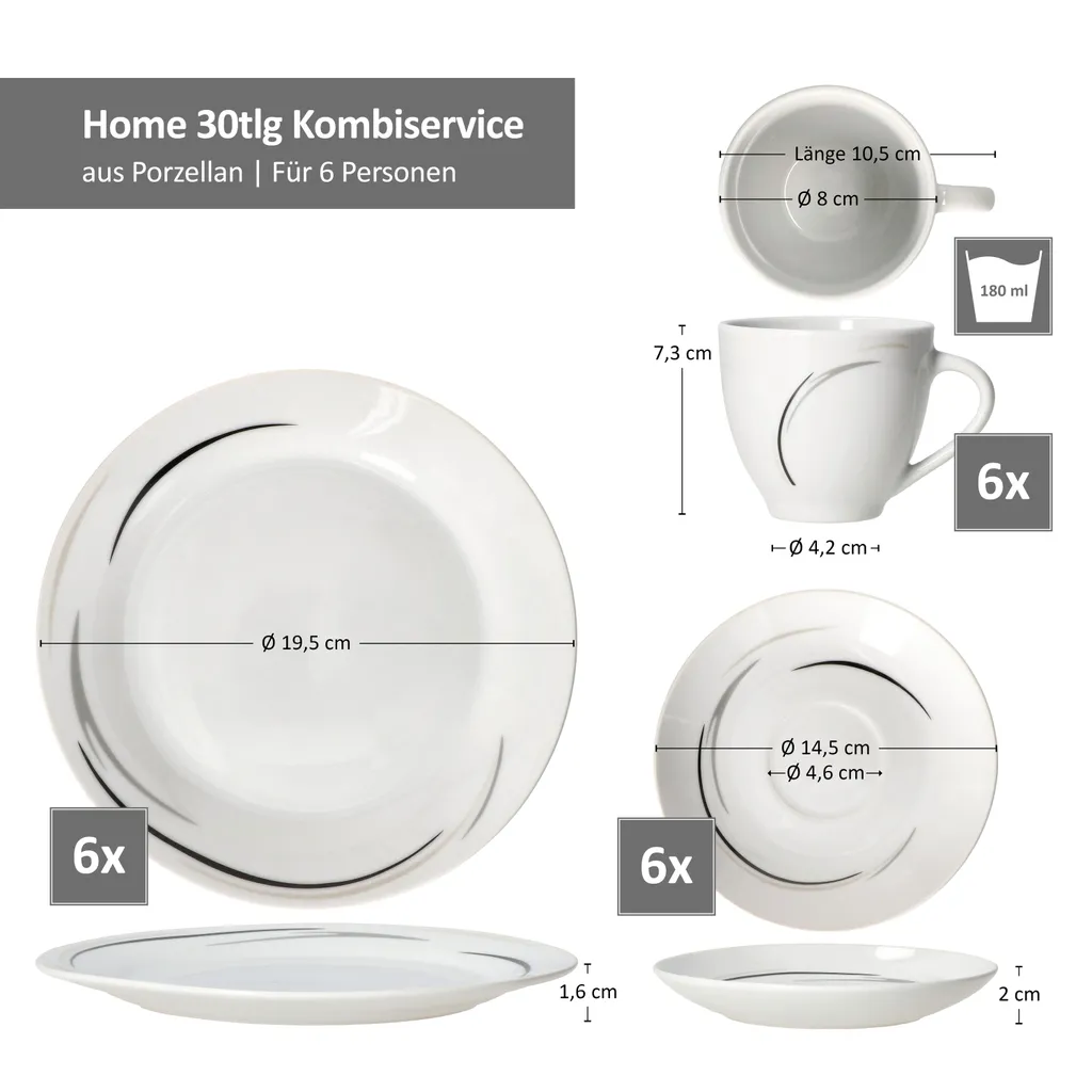 Mambo-Cat Kaffee-Tasse Porzellan-Becher Geschirr-Set Schüssel Bowl-Schale Tafel-Zubehör Suppen-Schälchen Speise-Teller Käse-Wurst Ess-Platte Frühstücks-Buffet Brunch Kuchen-Dessert Home Streifen-Grau Schwarz-Creme Kombi-Service Sechs-Personen 7 Mambo-Cat Kaffee-Tasse Porzellan-Becher Geschirr-Set Schüssel Bowl-Schale Tafel-Zubehör Suppen-Schälchen Speise-Teller Käse-Wurst Ess-Platte Frühstücks-Buffet Brunch Kuchen-Dessert Home Streifen-Grau Schwarz-Creme Kombi-Service Sechs-Personen – Bild 7