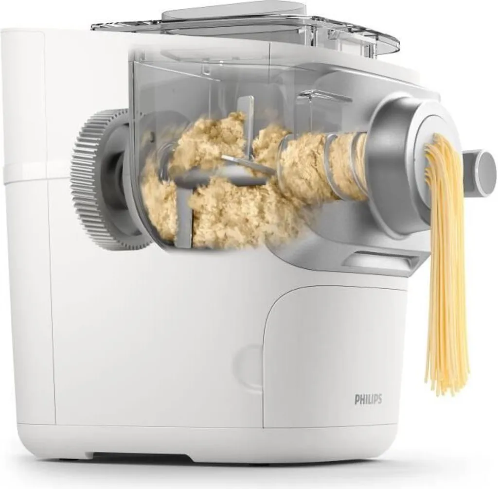 Philips Pasta Machine HR2660/00, 200W, 100% Automatisch, 450 G In 18 Min, 6 Pasta -Discs, Einfache Reinigung, Rezeptbuch 2 Philips Pasta Machine HR2660/00, 200W, 100% Automatisch, 450 G In 18 Min, 6 Pasta -Discs, Einfache Reinigung, Rezeptbuch – Bild 2
