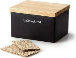 Continenta | Vorratsdose Knäckebrot Keramik Schwarz