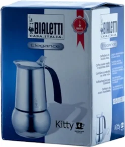 Bialetti Kitty 0,23 L Schwarz, Edelstahl - Italienische Kaffeemaschinen (0,23 L, Schwarz, Edelstahl, 4 Tassen, Edelstahl, Kitty, 1 Stück(e)) -Haushalts Verkauf 0f4a0ff80fd956b33d5a8166f0094dfc