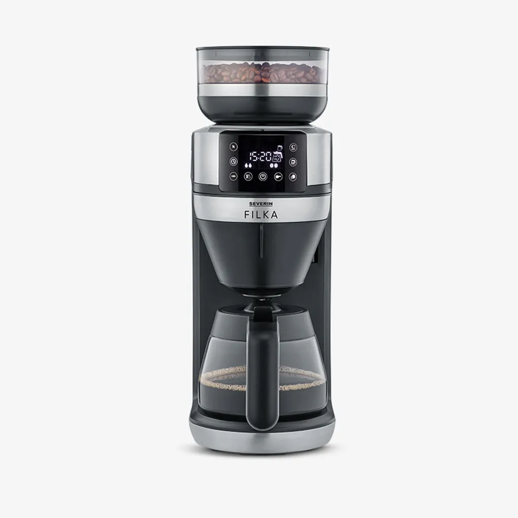 SEVERIN FILKA Vollautomat Für Filterkaffee Mit Glaskanne KA 4850 Aus Edelstahl, Matt-schwarz Edelstahl-gebürstet 9 SEVERIN FILKA Vollautomat Für Filterkaffee Mit Glaskanne KA 4850 Aus Edelstahl, Matt-schwarz Edelstahl-gebürstet – Bild 9
