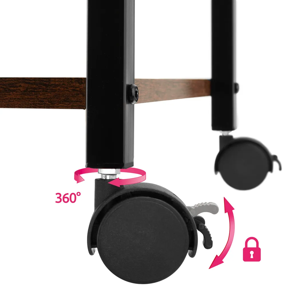 Tectake Servierwagen Worcester 65x41,5x87cm - Industrial Dunkelbraun 9 Tectake Servierwagen Worcester 65x41,5x87cm - Industrial Dunkelbraun – Bild 9