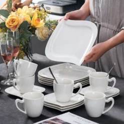 MALACASA, Serie Elvira, 36 Teilig Cremeweiß Porzellan Geschirrset Tafelservice Kaffeeservice Mit Tassen, Untertassen, Dessertteller Für 12 Person 14 MALACASA, Serie Elvira, 36 Teilig Cremeweiß Porzellan Geschirrset Tafelservice Kaffeeservice Mit Tassen, Untertassen, Dessertteller Für 12 Person -Haushalts Verkauf 161fd2150daed9339b4e461aba56f55f