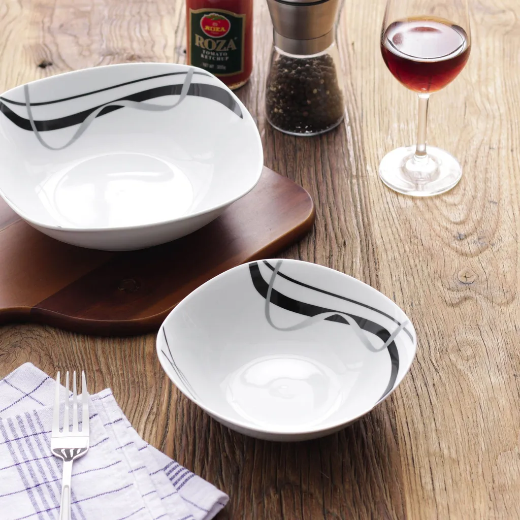 VEWEET, Serie 'Fiona', 100-teilig Porzellan Tafelservice Set, Kombiservice Mit Dessertteller, Speiseteller, Suppenteller, Müslischalen, Kaffeebecher, Kaffeetassen Set, Eierbecher, Milch- Und Zuckerset 10 VEWEET, Serie 'Fiona', 100-teilig Porzellan Tafelservice Set, Kombiservice Mit Dessertteller, Speiseteller, Suppenteller, Müslischalen, Kaffeebecher, Kaffeetassen Set, Eierbecher, Milch- Und Zuckerset – Bild 10