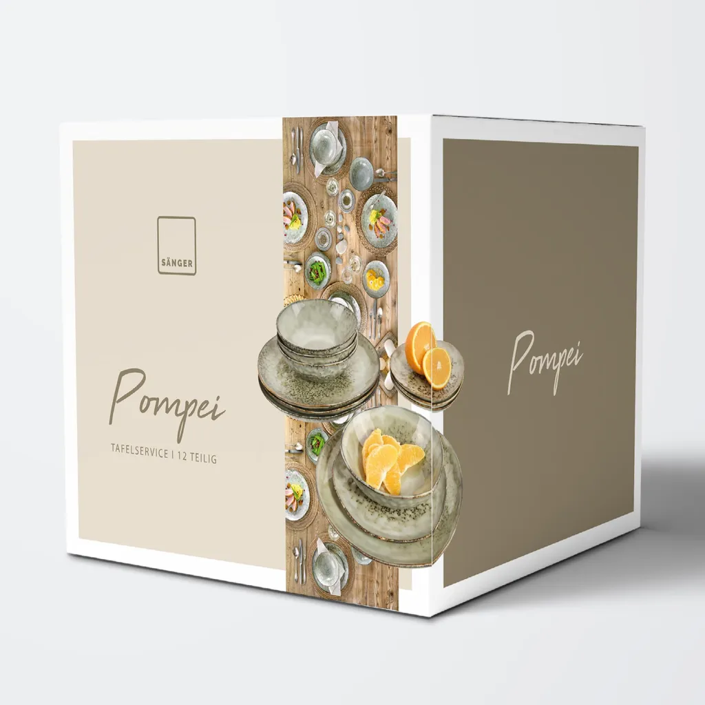 Sänger SÄNGER Steingut Geschirrset Pompei, Tafelservice 12 Teilig Für 4 Personen 4 Sänger SÄNGER Steingut Geschirrset Pompei, Tafelservice 12 Teilig Für 4 Personen – Bild 4