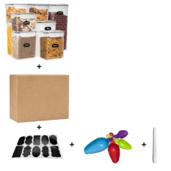 EINFEBEN 8er Set Vorratsdosen Müsli Behälter Mehl Nudel Schüttdose Pasta Lebensmittel -Haushalts Verkauf 2223c8b11b72253b0550400316a84b4a