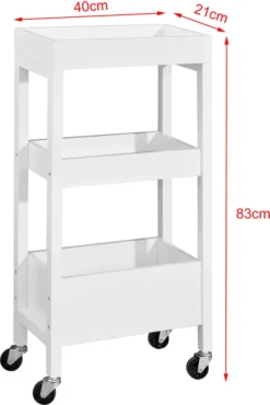 SoBuy® Rollwagen Mit 3 Fächern Nischenwagen Badrollwagen Küchenregal Küchenwagen, Weiß,FKW49-W 16 SoBuy® Rollwagen Mit 3 Fächern Nischenwagen Badrollwagen Küchenregal Küchenwagen, Weiß,FKW49-W -Haushalts Verkauf 29904f302c550b740d93a5935aafdbd8