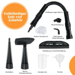 COSTWAY Dampfreiniger Inkl. 9 Zubehör, Handdampfreiniger, Dampfreinigen Handgerät 3 Bar / 250ml / 1050W / 4min Aufheizzeit/für Teppiche, Vorhänge, Autositze, Küche (Orange) 9 COSTWAY Dampfreiniger Inkl. 9 Zubehör, Handdampfreiniger, Dampfreinigen Handgerät 3 Bar / 250ml / 1050W / 4min Aufheizzeit/für Teppiche, Vorhänge, Autositze, Küche (Orange) -Haushalts Verkauf 2e321358e2bcf778829cf09aa9d3d03b