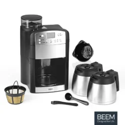 BEEM FRESH-AROMA-PERFECT Filterkaffeemaschine Mit Mahlwerk - Thermo | 2 Isolierkannen Kaffeemaschine Mahlwerk Timer 2x Thermoskanne Filterkaffeemaschine Kaffeeautomat 9 BEEM FRESH-AROMA-PERFECT Filterkaffeemaschine Mit Mahlwerk - Thermo | 2 Isolierkannen Kaffeemaschine Mahlwerk Timer 2x Thermoskanne Filterkaffeemaschine Kaffeeautomat -Haushalts Verkauf 3021af1bba59773ac6fa83558e1b2ceb