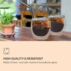 DUOS 6X 410ml Jumbo Doppelwandige Thermo-Gläser + 6X Edelstahl-LÖFFEL, Für Latte Macchiato, Cocktails, Vorspeisen By Feelino 9 DUOS 6X 410ml Jumbo Doppelwandige Thermo-Gläser + 6X Edelstahl-LÖFFEL, Für Latte Macchiato, Cocktails, Vorspeisen By Feelino -Haushalts Verkauf 302b02e48be9638bb4bcefd7ecb36b11