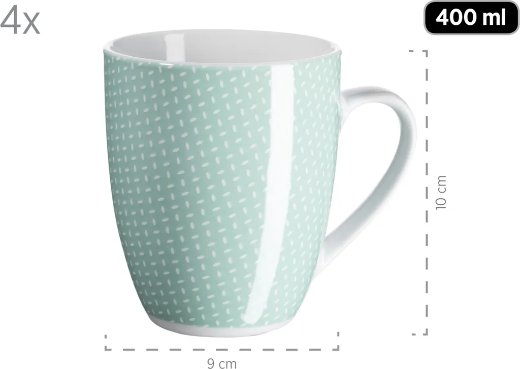 Mäser 931565 Kombiservice Kitchen Time II Für 4 Personen, Porzellan, Grün (1 Set, 16-teilig) 5 Mäser 931565 Kombiservice Kitchen Time II Für 4 Personen, Porzellan, Grün (1 Set, 16-teilig) – Bild 5