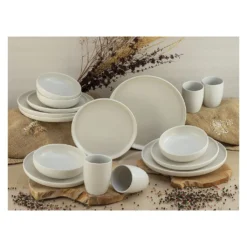 CreaTable 33320 Tafelservice Rondo Schiefer Für 6 Personen, Steinzeug, Schwarz (1 Set, 12-teilig) -Haushalts Verkauf 3a42a177cf7f43174177eadd2225de4b