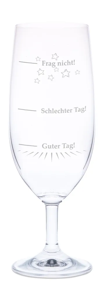 Leonardo Bierglas Mit Gravur "Guter Tag Schlechter Tag" 2 Leonardo Bierglas Mit Gravur "Guter Tag Schlechter Tag" – Bild 2