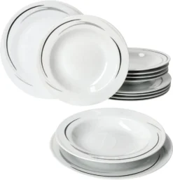 Mambo-Cat Kaffee-Tasse Porzellan-Becher Geschirr-Set Schüssel Bowl-Schale Tafel-Zubehör Suppen-Schälchen Speise-Teller Käse-Wurst Ess-Platte Frühstücks-Buffet Brunch Kuchen-Dessert Home Streifen-Grau Schwarz-Creme Kombi-Service Sechs-Personen 9 Mambo-Cat Kaffee-Tasse Porzellan-Becher Geschirr-Set Schüssel Bowl-Schale Tafel-Zubehör Suppen-Schälchen Speise-Teller Käse-Wurst Ess-Platte Frühstücks-Buffet Brunch Kuchen-Dessert Home Streifen-Grau Schwarz-Creme Kombi-Service Sechs-Personen -Haushalts Verkauf 3d4d45593f3714bde53bf44580a7525a