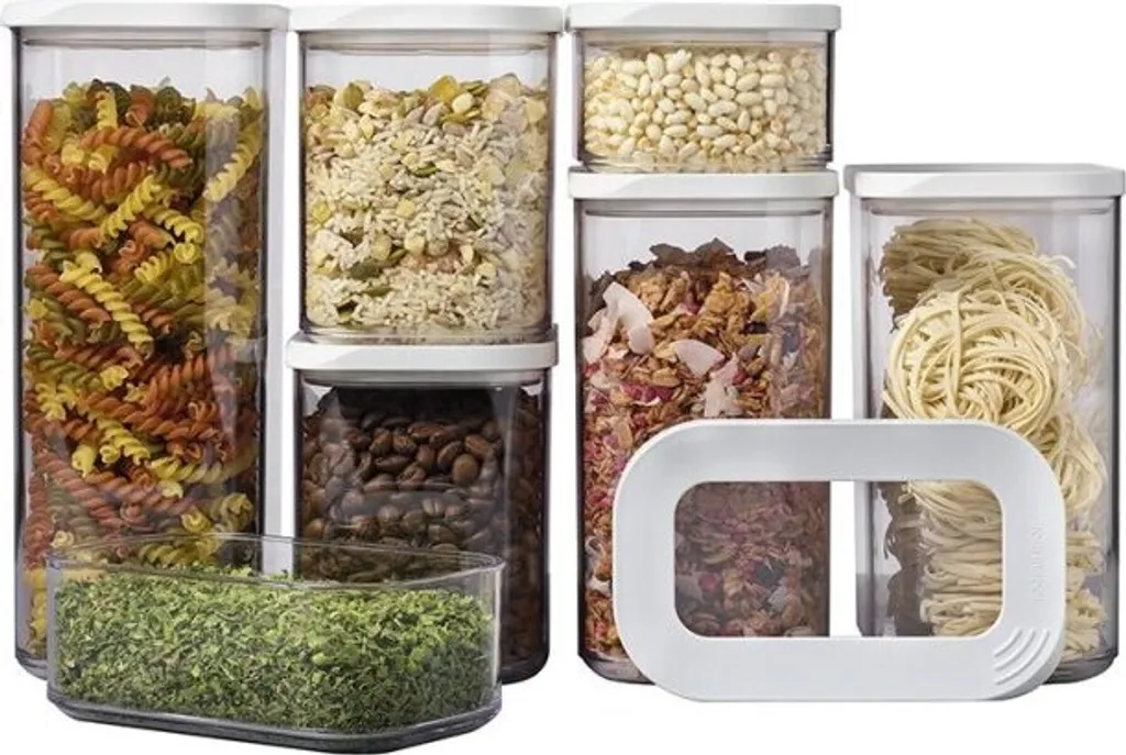 Mepal - Vorratsbehälter Modula 7-teiliges Set - Aufbewahrungsboxen Mit Deckel - Küchenorganizer & Vorratsboxen - Stapelbar & Luftdicht - 1x 2000 Ml, 2x 1500 Ml, 2x 1000 Ml & 2x 425 Ml - Weiß 1 Mepal - Vorratsbehälter Modula 7-teiliges Set - Aufbewahrungsboxen Mit Deckel - Küchenorganizer & Vorratsboxen - Stapelbar & Luftdicht - 1x 2000 Ml, 2x 1500 Ml, 2x 1000 Ml & 2x 425 Ml - Weiß