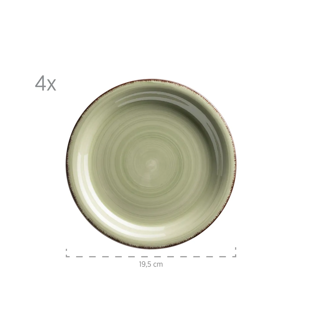 Mäser 931499 Lumaca Vintage Geschirr-Set Für 4 Personen, Handbemaltes Keramik Kombiservice, Steingut, Bunt, 16-teilig (1 Set) 3 Mäser 931499 Lumaca Vintage Geschirr-Set Für 4 Personen, Handbemaltes Keramik Kombiservice, Steingut, Bunt, 16-teilig (1 Set) – Bild 3