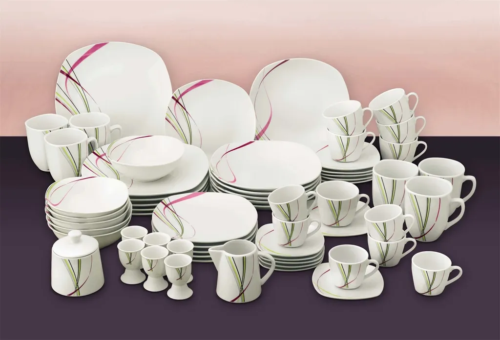 Kombiservice 62 Tlg. Fashion, Eckige Form 1 Kombiservice 62 Tlg. Fashion, Eckige Form