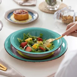 Tafelservice Steingut, Vancasso ARCO 36-teiliges Kombiservice Set, Vintage Geschirrservice Mit Je 12 Speiseteller, Kuchenteller Und Suppenteller, Für 12 Personen, Regenbogen Stil 11 Tafelservice Steingut, Vancasso ARCO 36-teiliges Kombiservice Set, Vintage Geschirrservice Mit Je 12 Speiseteller, Kuchenteller Und Suppenteller, Für 12 Personen, Regenbogen Stil -Haushalts Verkauf 46f6df9a798794b9d6fa133999f6c0b9