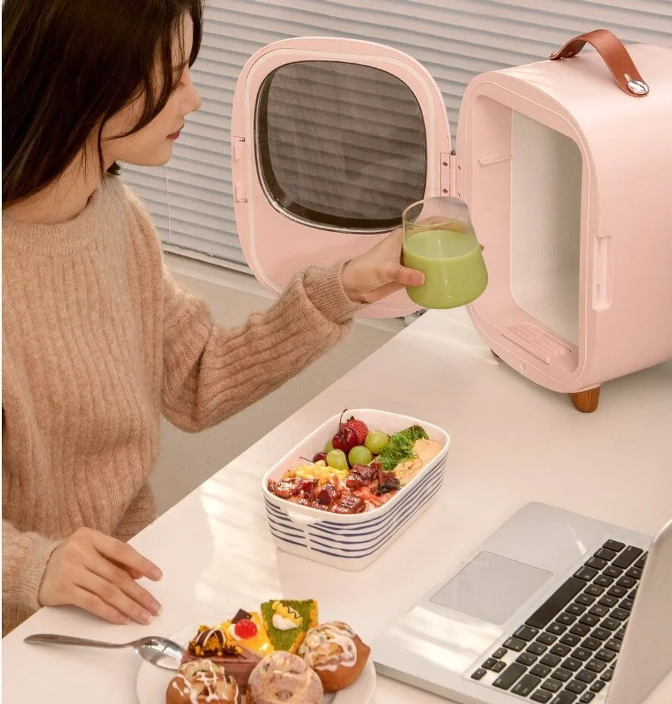 Baseus Mini Beauty Kühlschrank Für Kosmetik Reisekühlschrank Mit Heizung 8l 220V EU / 12V Weiß 15 Baseus Mini Beauty Kühlschrank Für Kosmetik Reisekühlschrank Mit Heizung 8l 220V EU / 12V Weiß – Bild 15