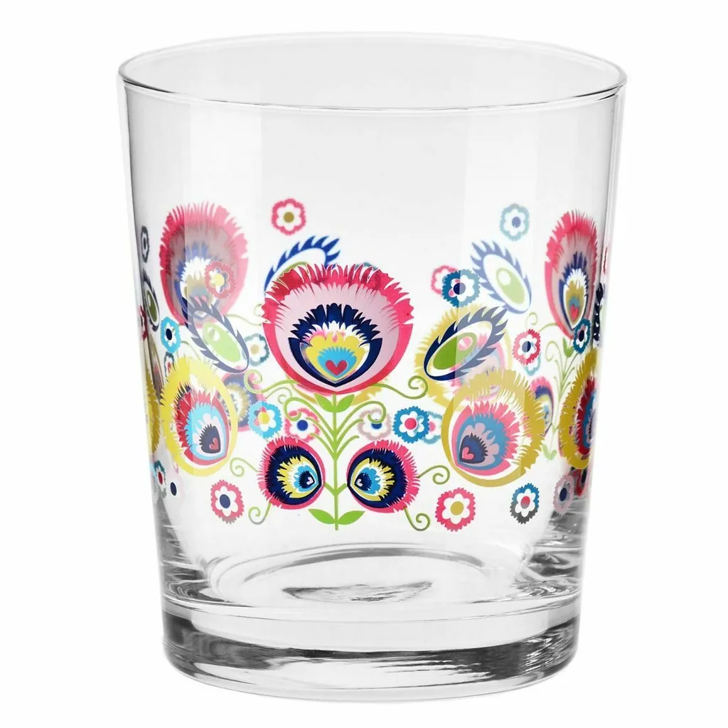 KROSNO Folk Bunt Wassergläser, 6er-Set, 250 Ml 3 KROSNO Folk Bunt Wassergläser, 6er-Set, 250 Ml – Bild 3