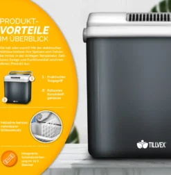 Tillvex Kühlbox Elektrisch 32L Grau | Mini-Kühlschrank 230 V Und 12 V Für KFZ Auto Camping | Kühlt & Wärmt | ECO-Modus 9 Tillvex Kühlbox Elektrisch 32L Grau | Mini-Kühlschrank 230 V Und 12 V Für KFZ Auto Camping | Kühlt & Wärmt | ECO-Modus -Haushalts Verkauf 544f34d93d631a678ec50c9557854eae