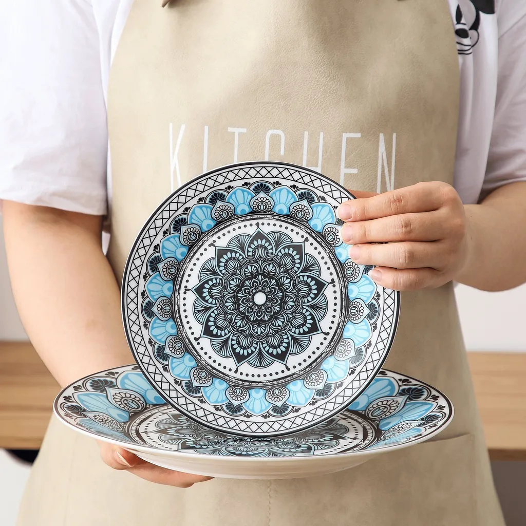 Tafelservice VEWEET, 18 Teiliges Geschirrset Aus Porzellan, AUDRIE Serie, Mit Je 6 Müslischale, Dessertteller Und Flachteller Für 6 Personen 5 Tafelservice VEWEET, 18 Teiliges Geschirrset Aus Porzellan, AUDRIE Serie, Mit Je 6 Müslischale, Dessertteller Und Flachteller Für 6 Personen – Bild 5