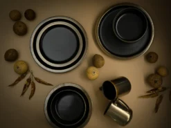 CreaTable 23592 Kombiservice Modern Industrial Für 4 Personen, Steinzeug, Schwarz/gold (1 Set, 16-teilig) 16 CreaTable 23592 Kombiservice Modern Industrial Für 4 Personen, Steinzeug, Schwarz/gold (1 Set, 16-teilig) -Haushalts Verkauf 55b5c40a3bd0fa2636215401cd265055