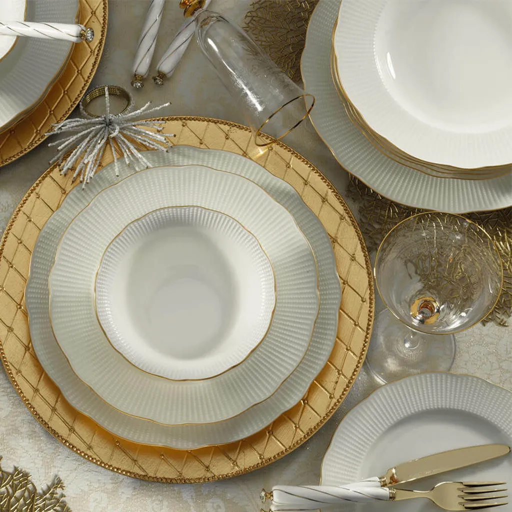 Kütahya Porselen Ilay 24 Teile Porzellan Geschirr Set Gold BNILY24Y2520 10 Kütahya Porselen Ilay 24 Teile Porzellan Geschirr Set Gold BNILY24Y2520 – Bild 10