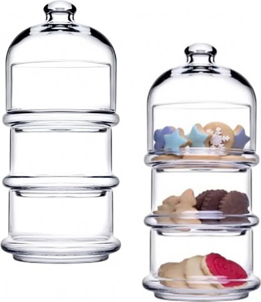 Pasabahce Villa Patisserie Aufbewahrung Aus Glas 3 Stöckig Mit Deckel 96815 4 Pasabahce Villa Patisserie Aufbewahrung Aus Glas 3 Stöckig Mit Deckel 96815 – Bild 4