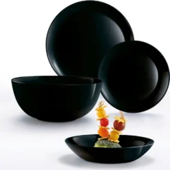 Geschirr Luminarc 9311622 Schwarz Gehärtetes Glas (19 Pcs) 18 Geschirr Luminarc 9311622 Schwarz Gehärtetes Glas (19 Pcs) -Haushalts Verkauf 576cb2bbe7bf7a636b91cf5dc929cedb