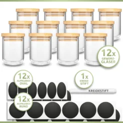 PORADA 12 Stapelbare Gewürzgläser Set 150ml Glasbehälter Mit Deckel Aufbewahrung Küche Gewürzdosen Vorratsdosen Glas Mit Deckel Aufbewahrungsgläser Küchenorganisation Aufbewahrung… 16 PORADA 12 Stapelbare Gewürzgläser Set 150ml Glasbehälter Mit Deckel Aufbewahrung Küche Gewürzdosen Vorratsdosen Glas Mit Deckel Aufbewahrungsgläser Küchenorganisation Aufbewahrung… -Haushalts Verkauf 579a6c32486d18a6ee9d02bf54f1ae6f