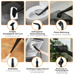 COSTWAY Dampfreiniger Inkl. 9 Zubehör, Handdampfreiniger, Dampfreinigen Handgerät 3 Bar / 250ml / 1050W / 4min Aufheizzeit/für Teppiche, Vorhänge, Autositze, Küche (Orange) 7 COSTWAY Dampfreiniger Inkl. 9 Zubehör, Handdampfreiniger, Dampfreinigen Handgerät 3 Bar / 250ml / 1050W / 4min Aufheizzeit/für Teppiche, Vorhänge, Autositze, Küche (Orange) -Haushalts Verkauf 5882b3ac85b1bc3e4f9b769fd4b71f90