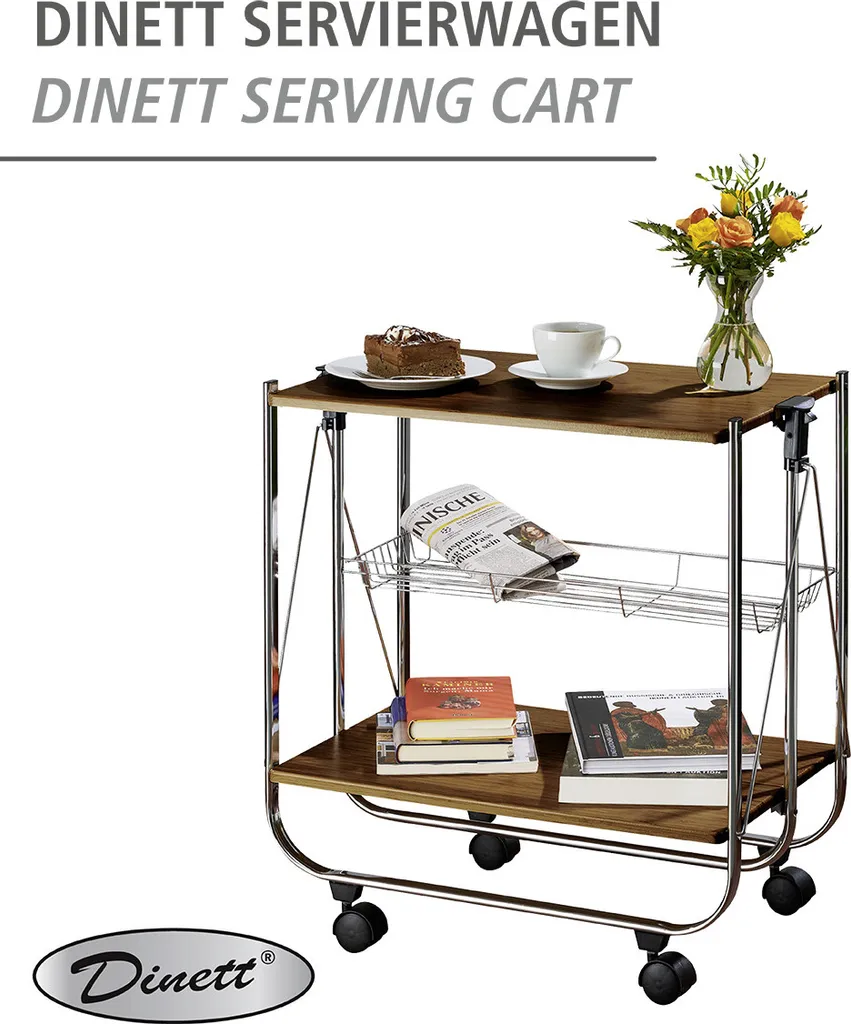 Wenko Servierwagen Dinett Deluxe Walnuss 5 Wenko Servierwagen Dinett Deluxe Walnuss – Bild 5