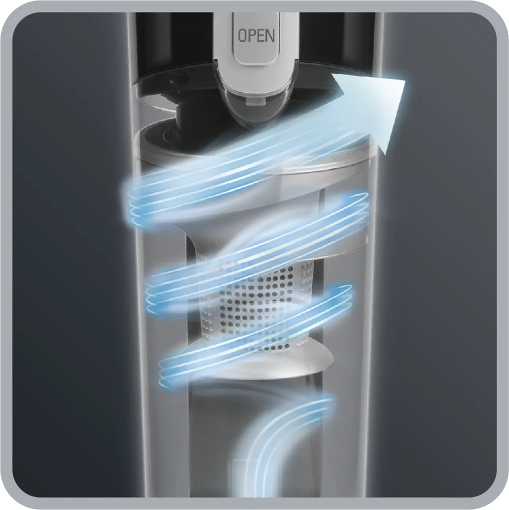 Rowenta Akku-Stielsauger RH6545Wh Air Force Light - Farbe: Schwarz Glänzend - 14,4V (Lithium-Ionen-Technologie) 4 Rowenta Akku-Stielsauger RH6545Wh Air Force Light - Farbe: Schwarz Glänzend - 14,4V (Lithium-Ionen-Technologie) – Bild 4