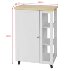 SoBuy FKW75-WN Küchenwagen Servierwagen Beistellwagen Rollwagen Mit 1 Tür Und 3 Regalböden Weiß-Natur BHT Ca.: 60x90x40cm 12 SoBuy FKW75-WN Küchenwagen Servierwagen Beistellwagen Rollwagen Mit 1 Tür Und 3 Regalböden Weiß-Natur BHT Ca.: 60x90x40cm -Haushalts Verkauf 5ed9fb5c91cca9a9925300748adb1ff2