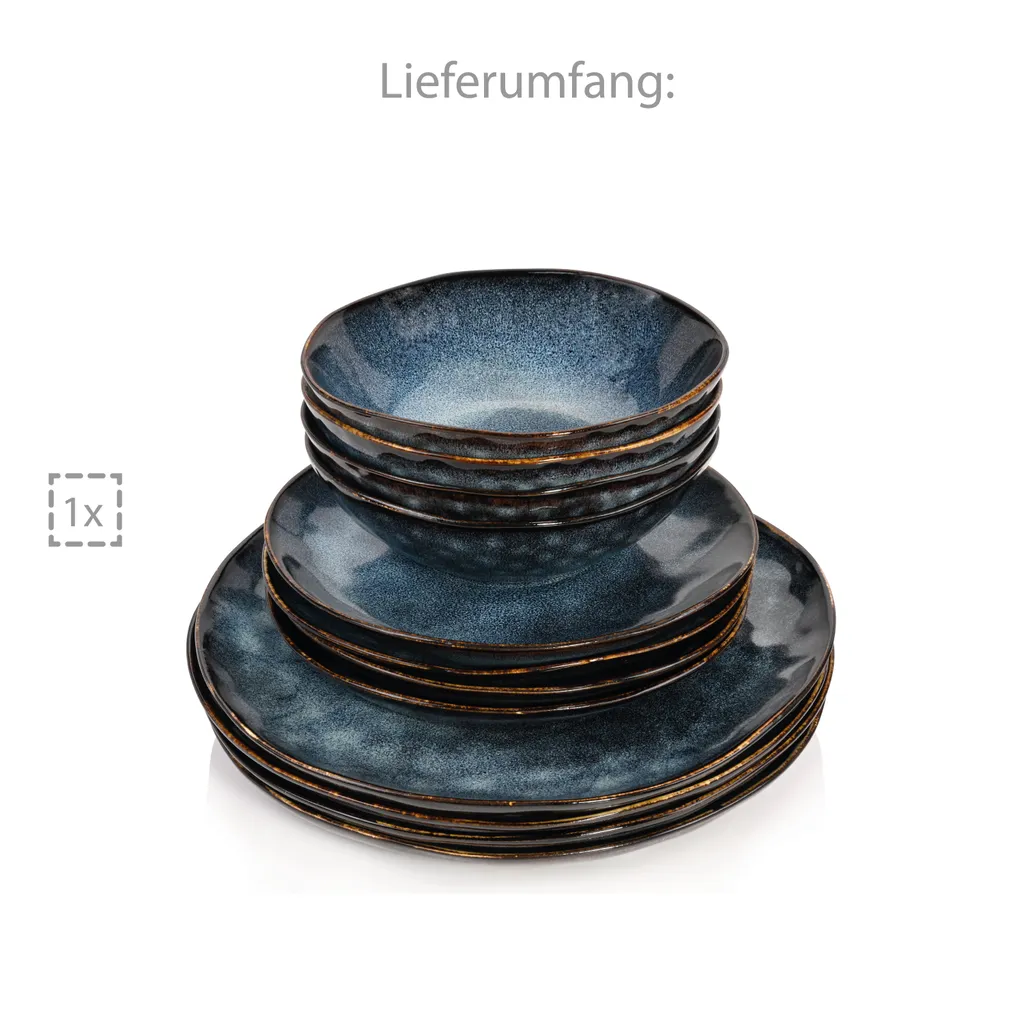 Sänger SÄNGER Steingut Geschirrset Tokio, Tafelservice 12 Teilig Für 4 Personen 9 Sänger SÄNGER Steingut Geschirrset Tokio, Tafelservice 12 Teilig Für 4 Personen – Bild 9