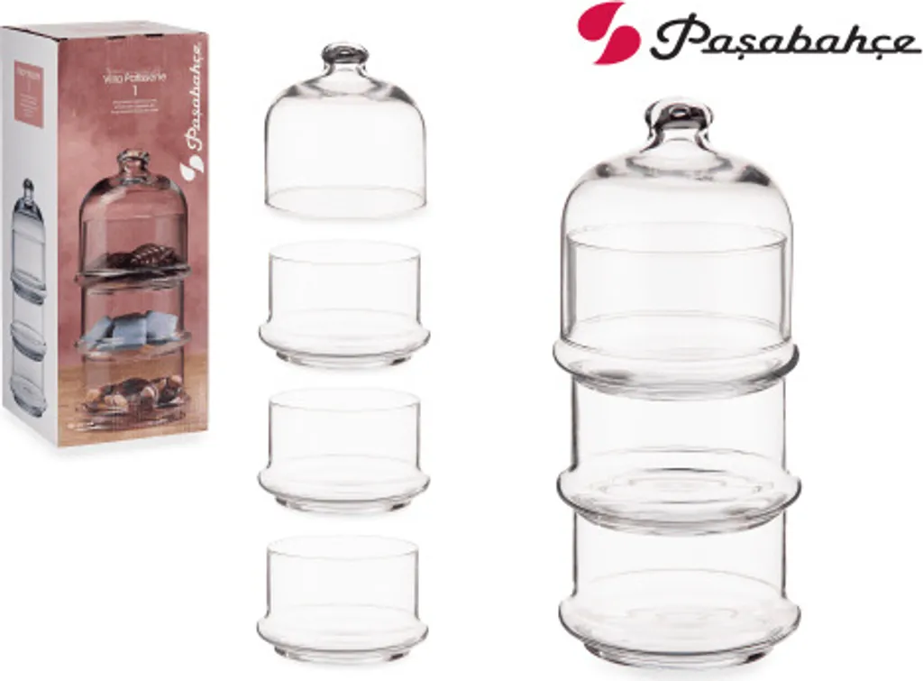 Pasabahce Villa Patisserie Aufbewahrung Aus Glas 3 Stöckig Mit Deckel 96815 17 Pasabahce Villa Patisserie Aufbewahrung Aus Glas 3 Stöckig Mit Deckel 96815 – Bild 17
