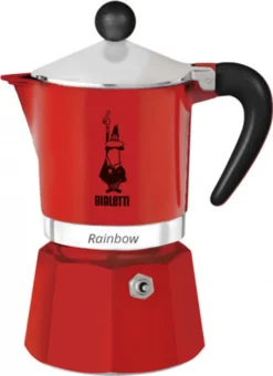 Bialetti Rainbow, Italienische Espresso-Kaffeemaschine, Aluminium, 3 Tassen, Rot 17 Bialetti Rainbow, Italienische Espresso-Kaffeemaschine, Aluminium, 3 Tassen, Rot -Haushalts Verkauf 6455f031ecd3314a43ae653d5e703f0f
