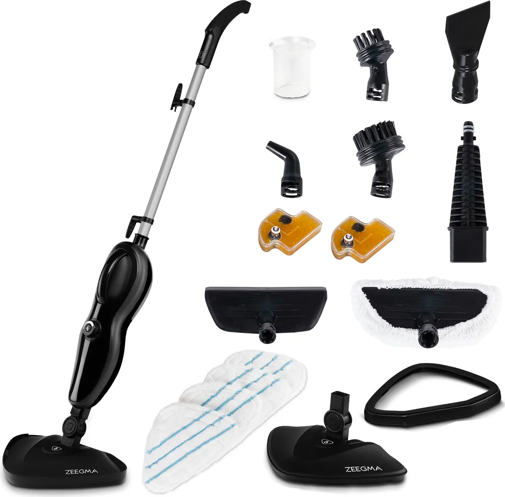 ZEEGMA Puur Dampfreiniger 1500 W Dampfbesen Dampfmop Haushaltsdampfer SET 15in1 2 ZEEGMA Puur Dampfreiniger 1500 W Dampfbesen Dampfmop Haushaltsdampfer SET 15in1 – Bild 2