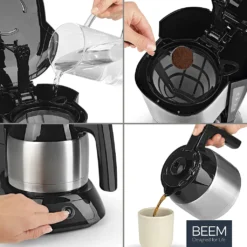 BEEM Filter Kaffeemaschine Thermo Permanentfilter 900W Filterkaffee Edelstahl -Haushalts Verkauf 69903d9b9cd8c6c78ec9eadc474e1230