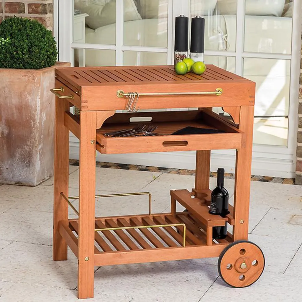 Merxx Servierwagen, Eukalyptusholz Geölt/natur - Maße: 50 X 70 X 84; 25906-011 9 Merxx Servierwagen, Eukalyptusholz Geölt/natur - Maße: 50 X 70 X 84; 25906-011 – Bild 9