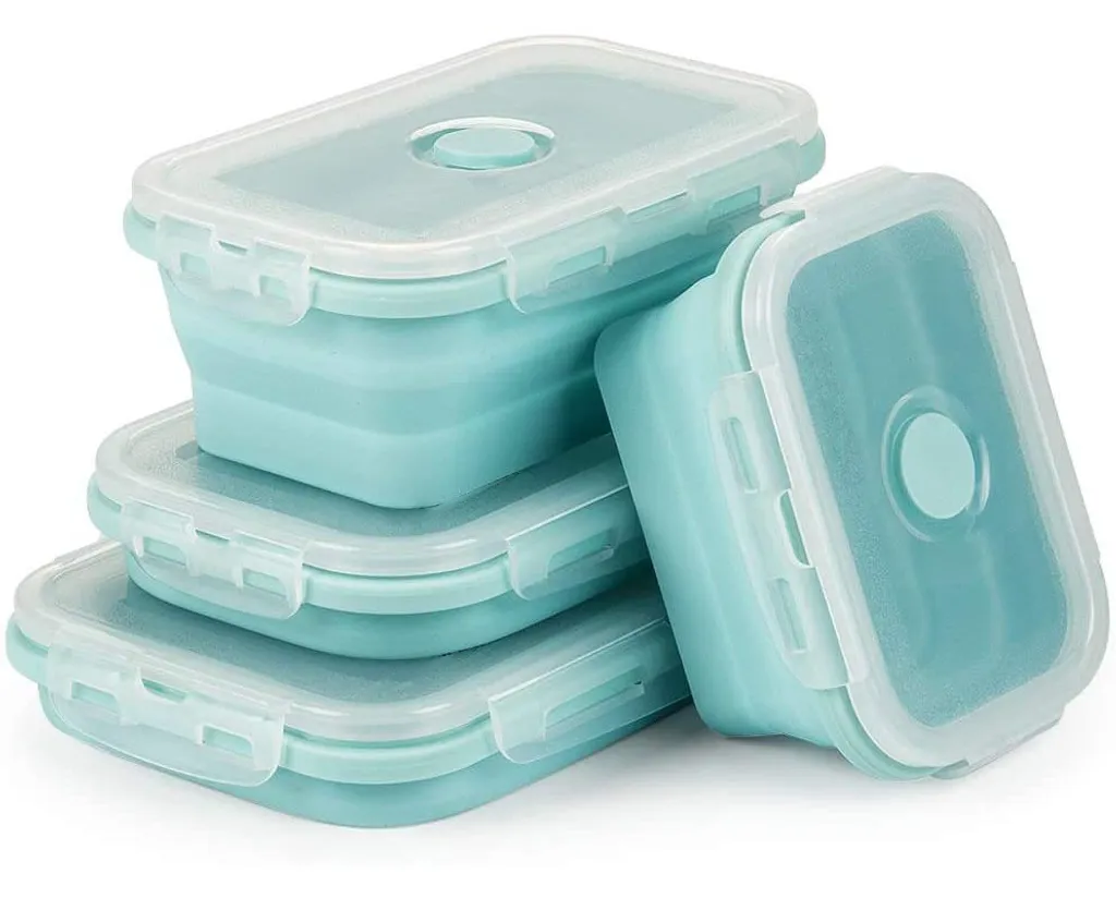 Faltbare Frischhaltedosen, 4 PCS Kitchen Vorratsdosen Set Faltbare Brotbox Silikon Zusammenklappbaren Container, Camping Schüssel Faltbar Set, Frischhalteboxen Für Kühlschränke 2 Faltbare Frischhaltedosen, 4 PCS Kitchen Vorratsdosen Set Faltbare Brotbox Silikon Zusammenklappbaren Container, Camping Schüssel Faltbar Set, Frischhalteboxen Für Kühlschränke – Bild 2