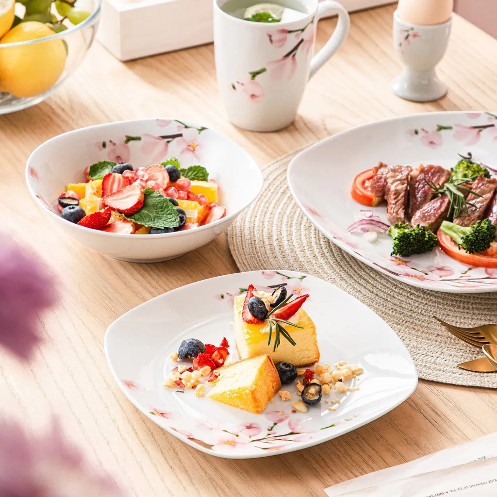 VEWEET Porzellan Kombiservice 'Annie', 40 Teilig Geschirrservice Für 8 Personen, Frühstückservice Mit Je 8 Eierbecher, Kaffeebecher 350 Ml, Müslischalen, Dessertteller Und Flachteller 6 VEWEET Porzellan Kombiservice 'Annie', 40 Teilig Geschirrservice Für 8 Personen, Frühstückservice Mit Je 8 Eierbecher, Kaffeebecher 350 Ml, Müslischalen, Dessertteller Und Flachteller – Bild 6