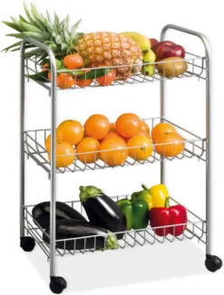 MetalTex Allzweckwagen - Silberfarben - Metall - Mit 3 Etagen